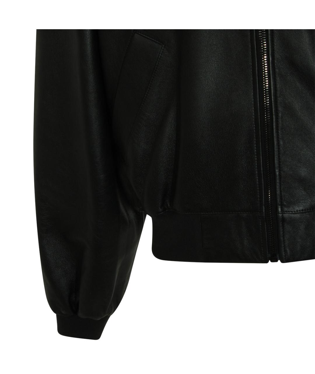 BALENCIAGA Черная кожаная куртка, фото 4