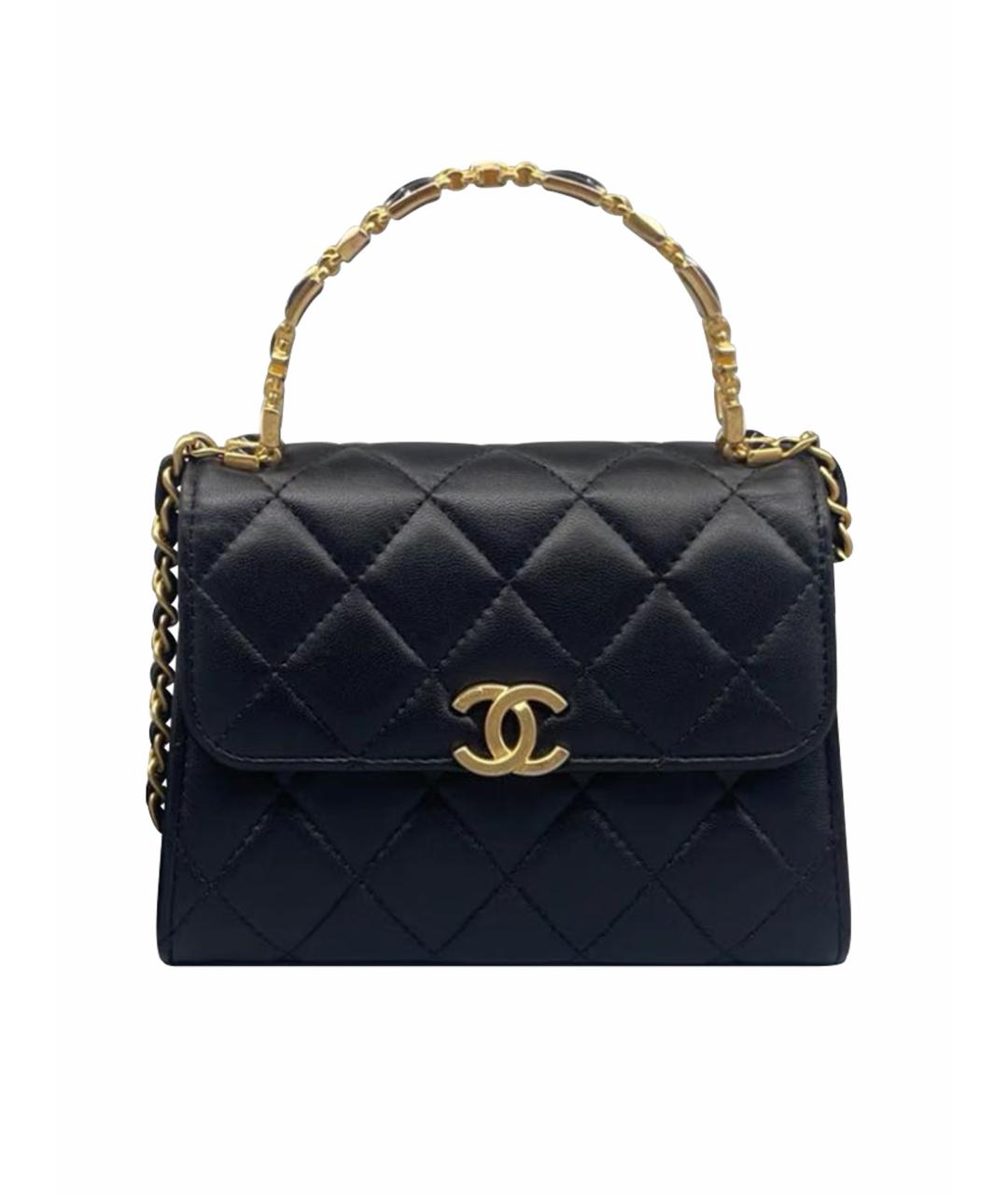 CHANEL Черная кожаная сумка через плечо, фото 9