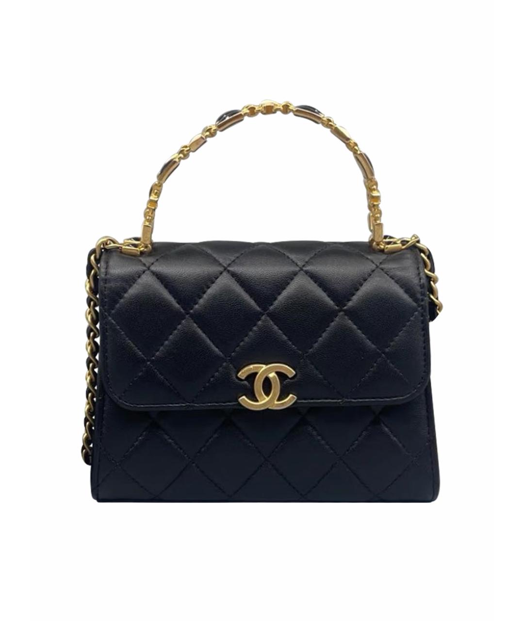 CHANEL Черная кожаная сумка через плечо, фото 1