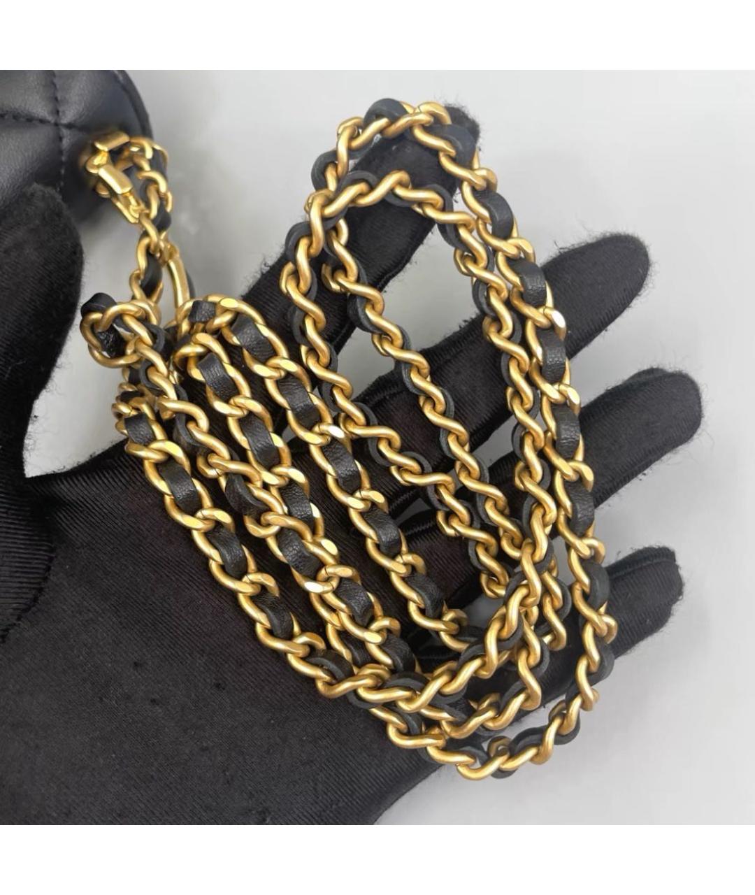 CHANEL Черная кожаная сумка через плечо, фото 8