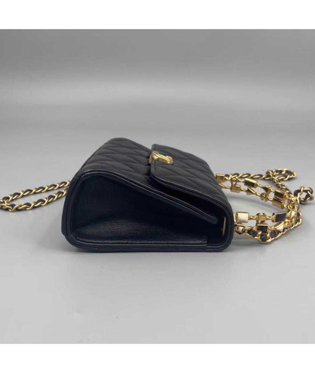 CHANEL Черная кожаная сумка через плечо, фото 6