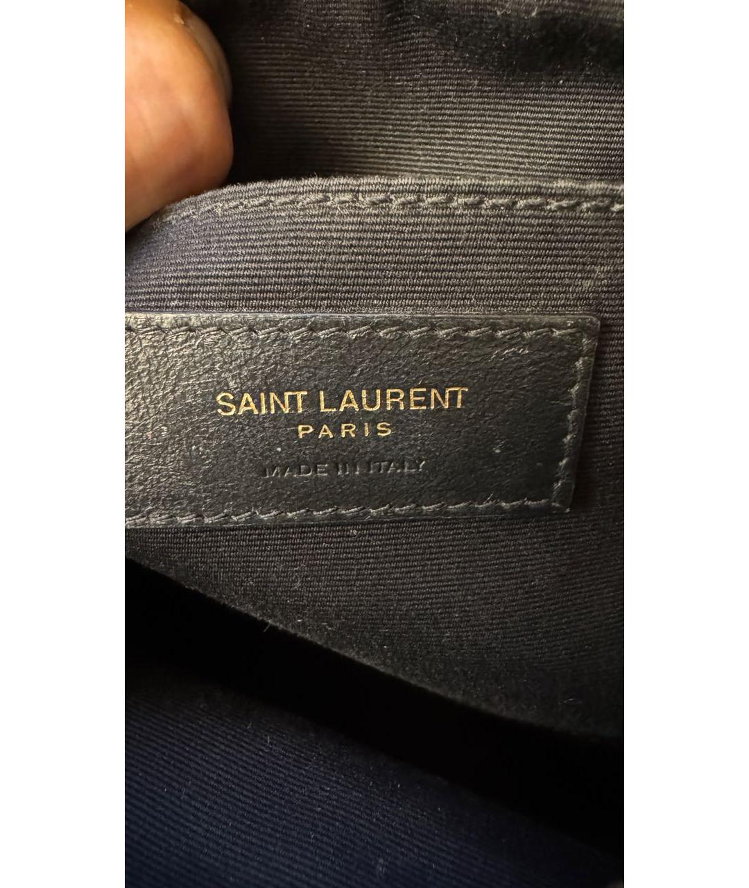 SAINT LAURENT Хаки кожаная сумка через плечо, фото 8