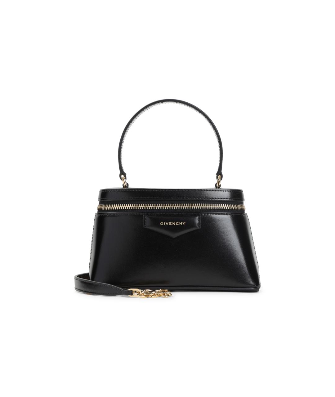 GIVENCHY Черная кожаная сумка с короткими ручками, фото 1