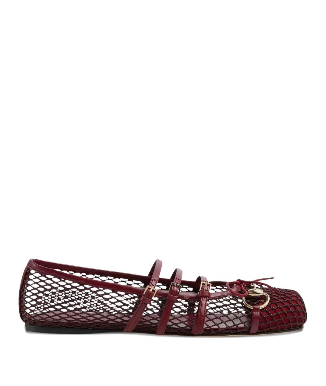 GUCCI Красные балетки, фото 4