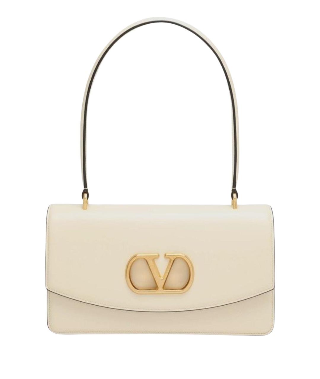 VALENTINO Белая кожаная сумка через плечо, фото 1