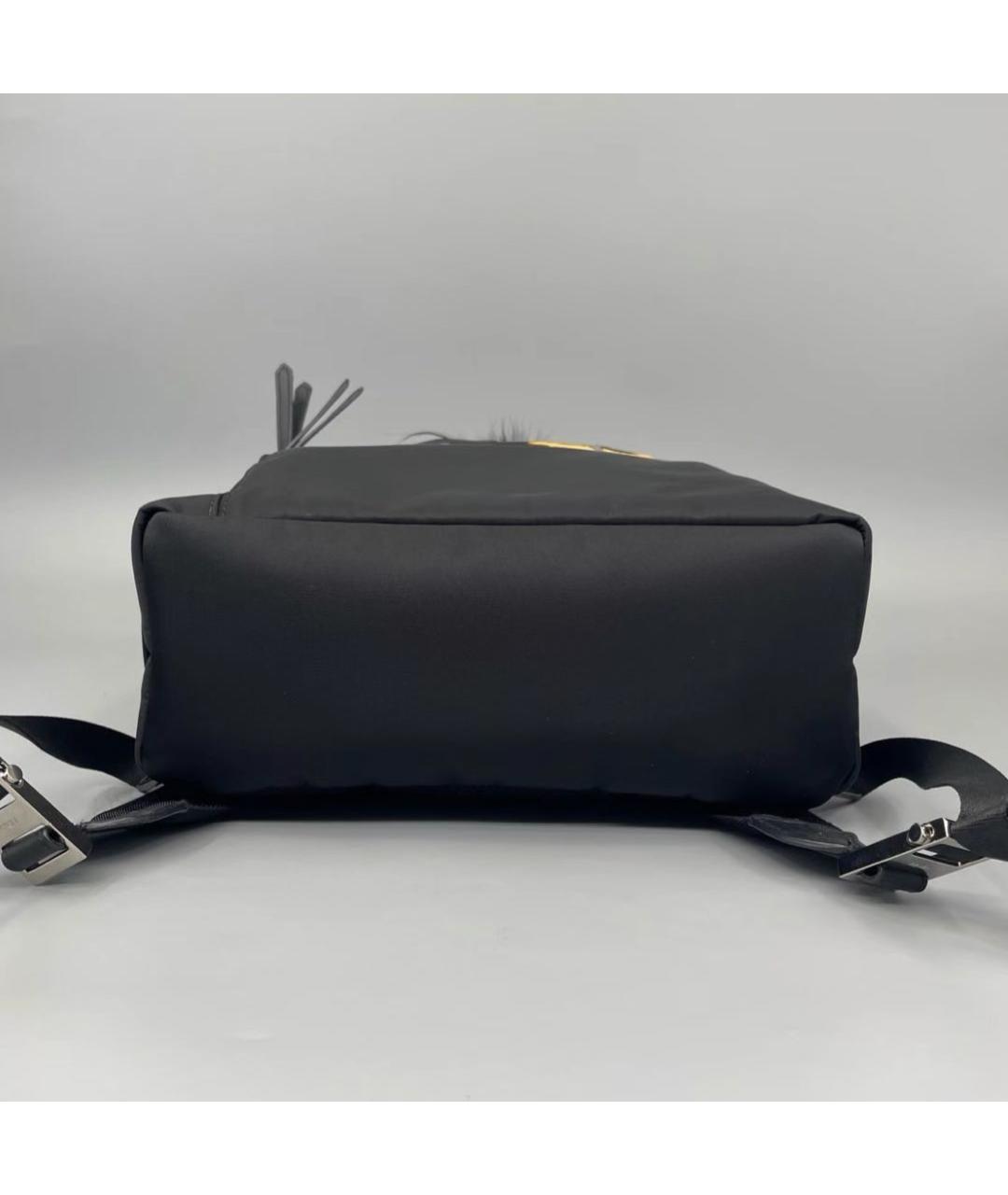 FENDI Черный кожаный рюкзак, фото 4