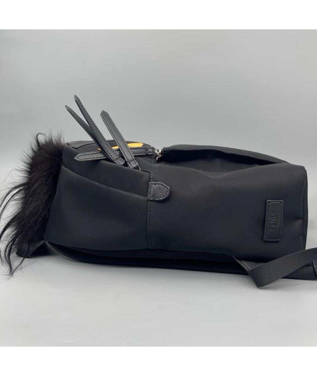 FENDI Черный кожаный рюкзак, фото 5