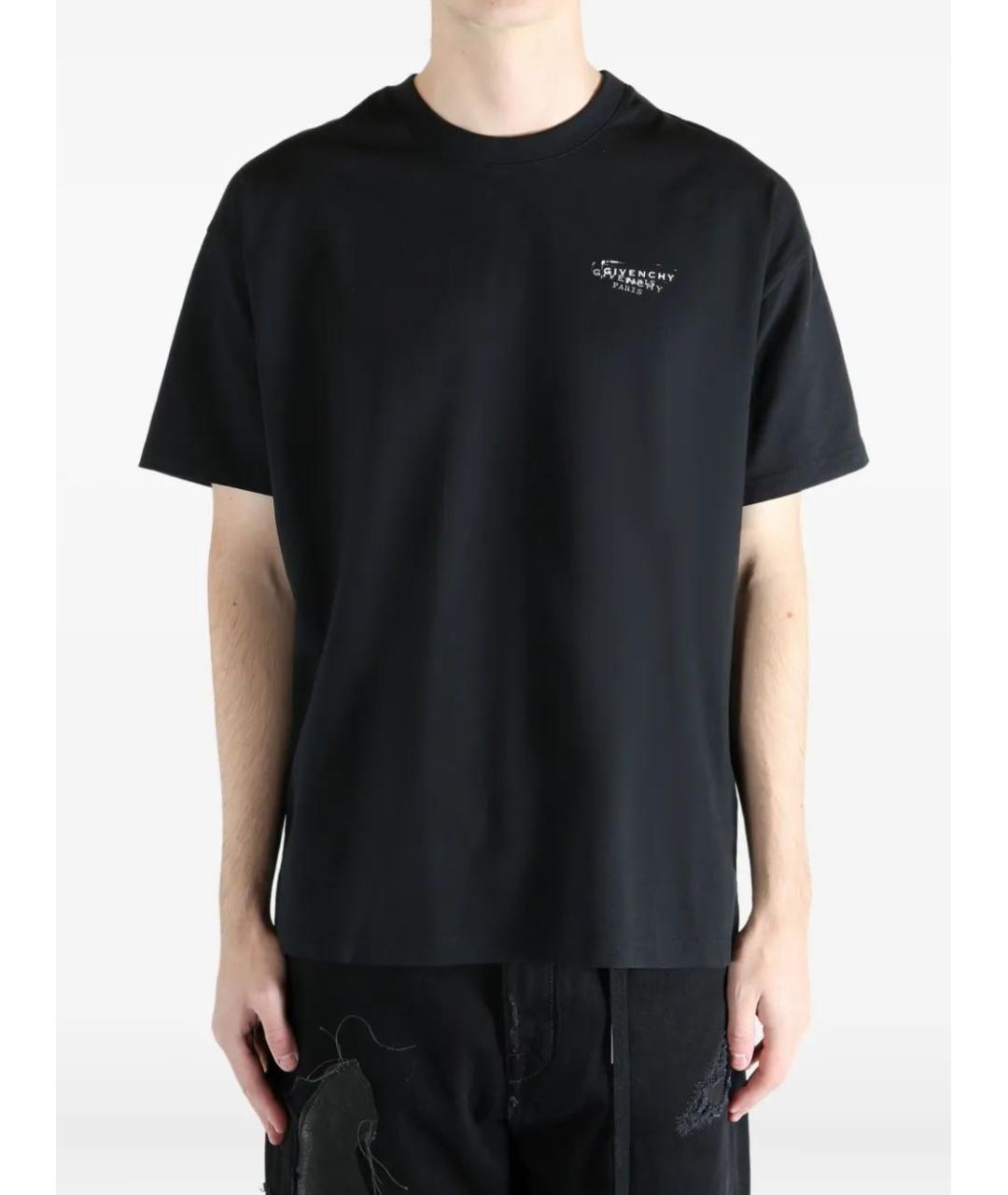 GIVENCHY Черная хлопковая футболка, фото 2