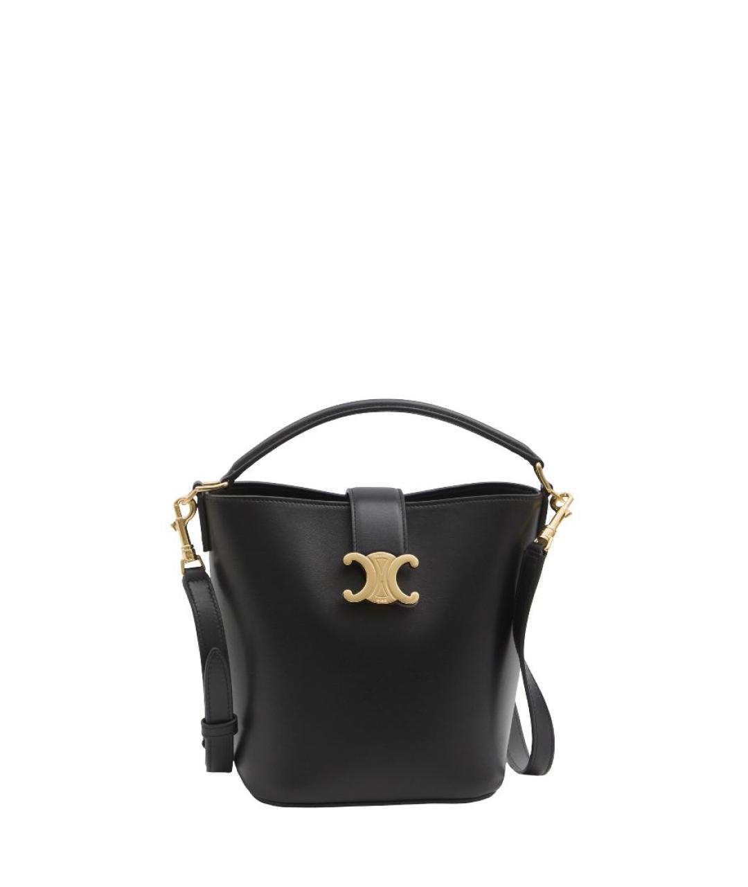 CELINE Черная кожаная сумка через плечо, фото 1