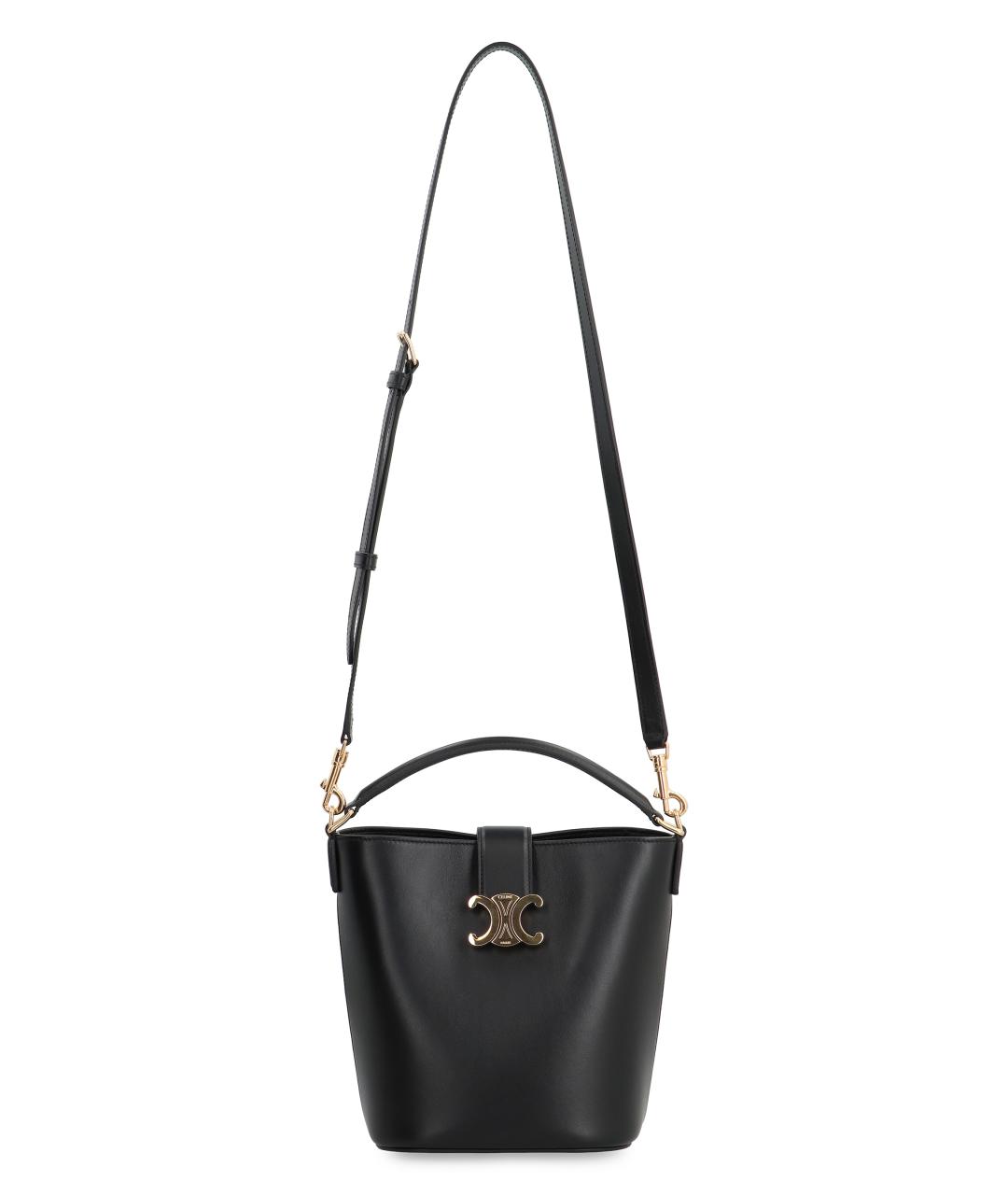 CELINE Черная кожаная сумка через плечо, фото 5