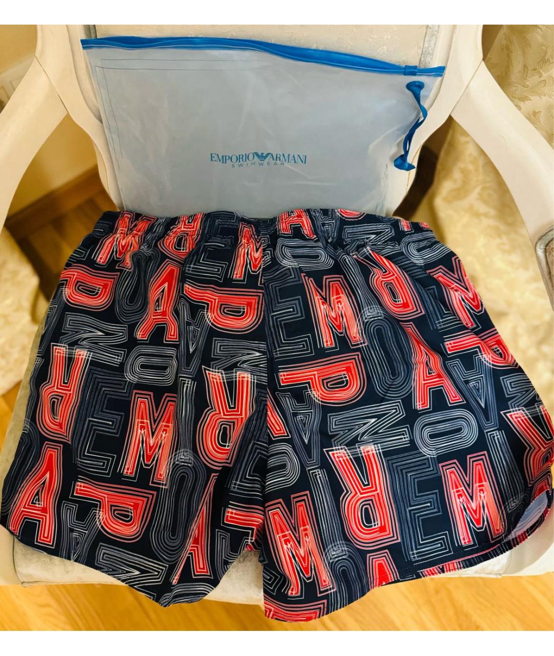 EMPORIO ARMANI Мульти полиэстеровые шорты, фото 6