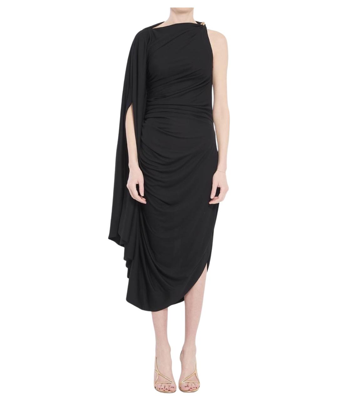 BOTTEGA VENETA Черное вискозное повседневное платье, фото 1