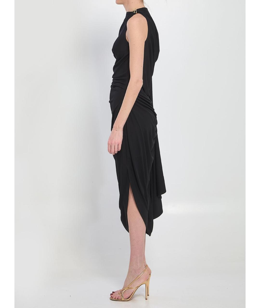 BOTTEGA VENETA Черное вискозное повседневное платье, фото 3