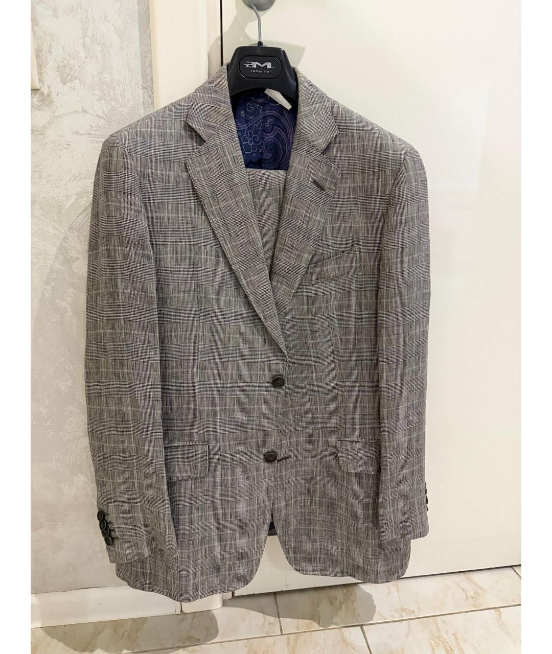 ETRO Серый классический костюм, фото 7
