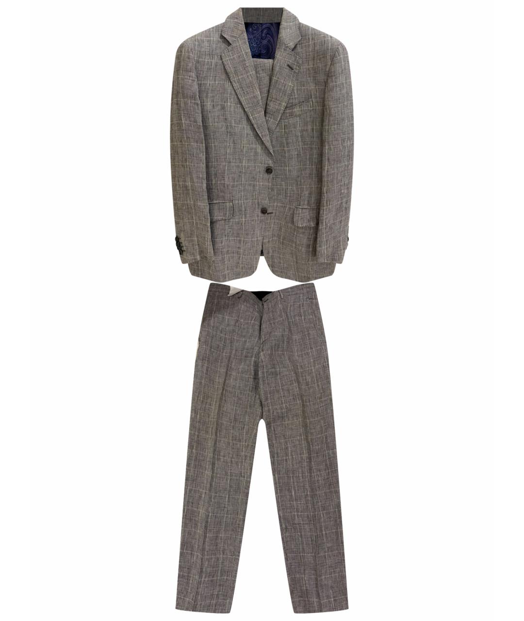 ETRO Серый классический костюм, фото 1