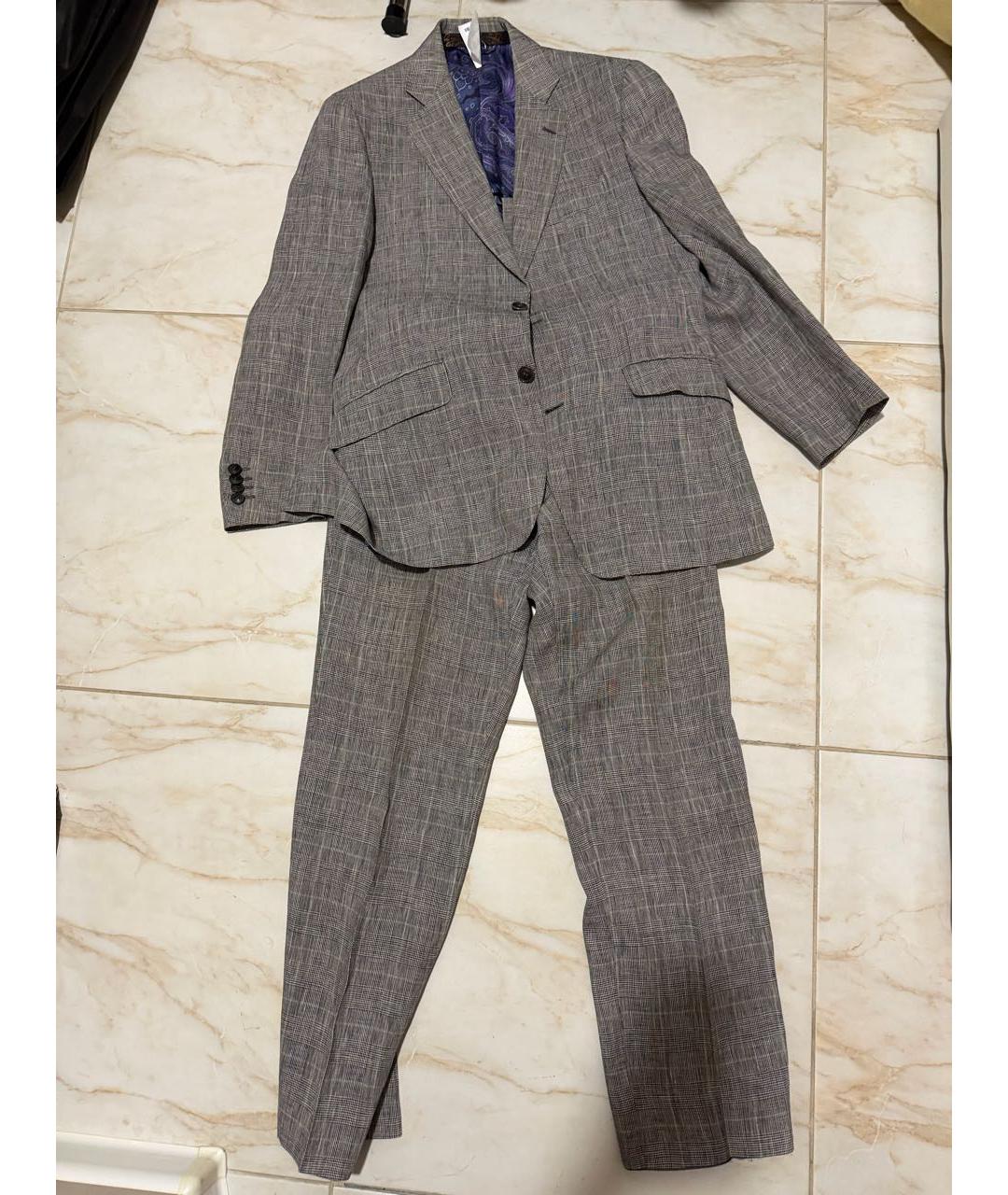 ETRO Серый классический костюм, фото 4