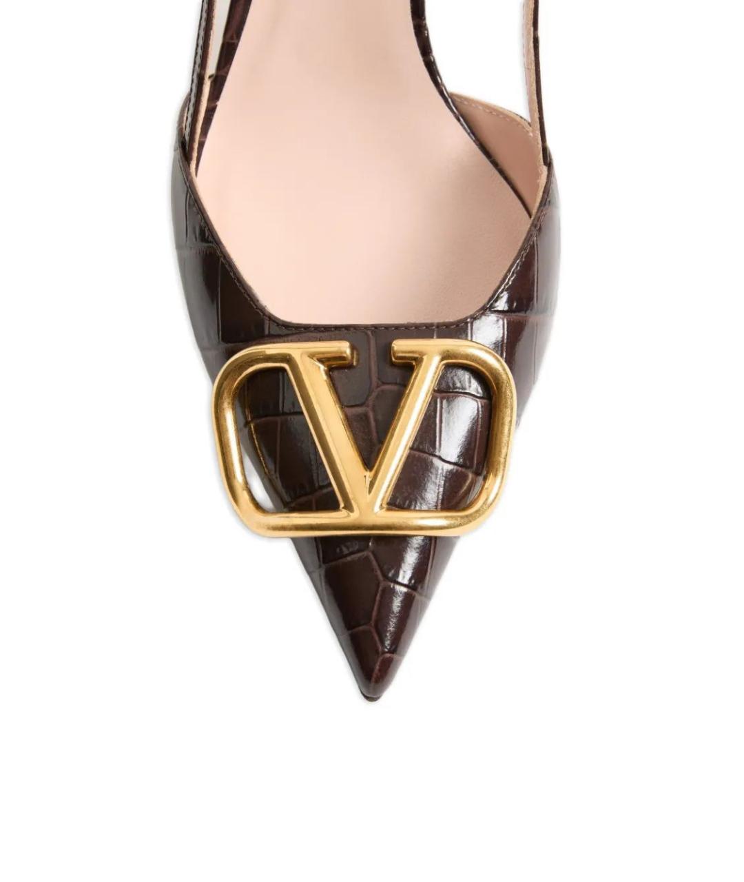 VALENTINO Коричневые кожаные туфли, фото 5