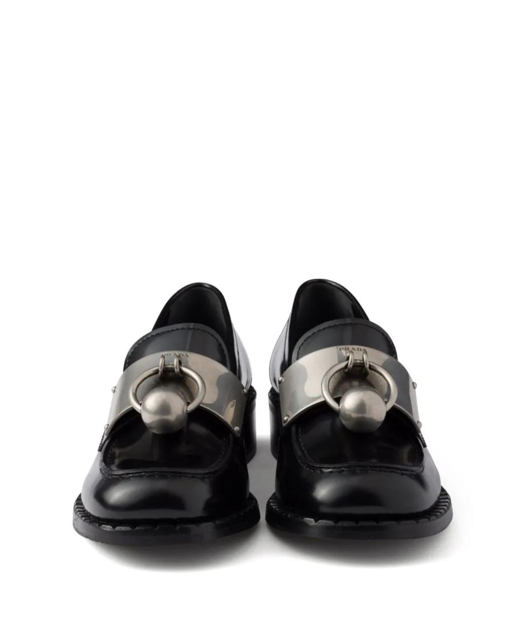 PRADA Черные кожаные лоферы, фото 5