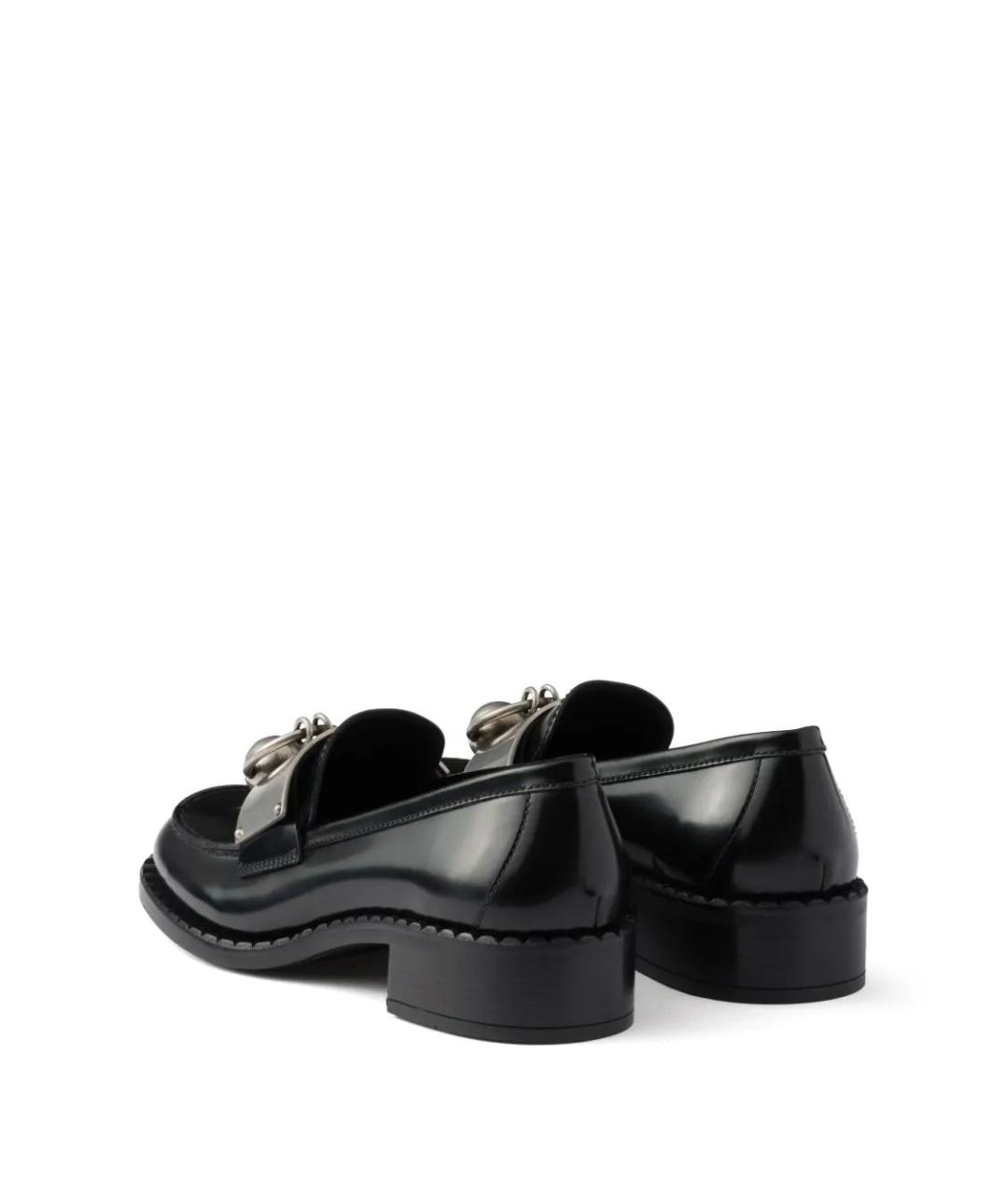 PRADA Черные кожаные лоферы, фото 3
