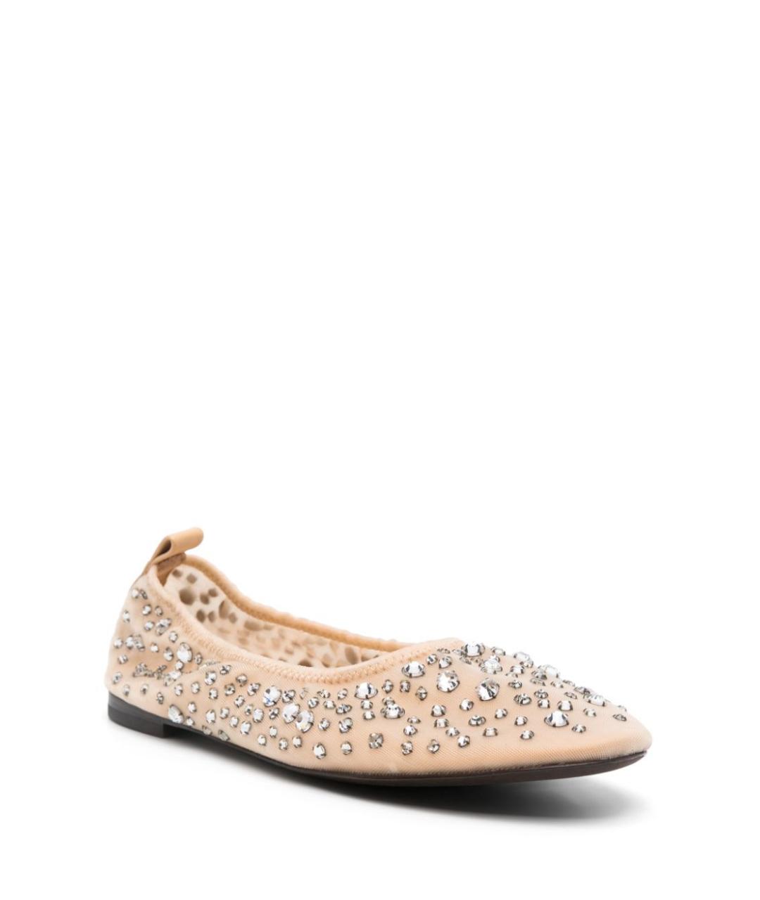 TORY BURCH Бежевые кожаные балетки, фото 2