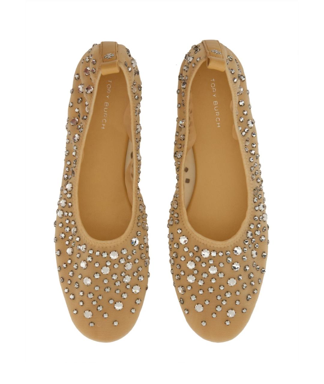 TORY BURCH Бежевые кожаные балетки, фото 5