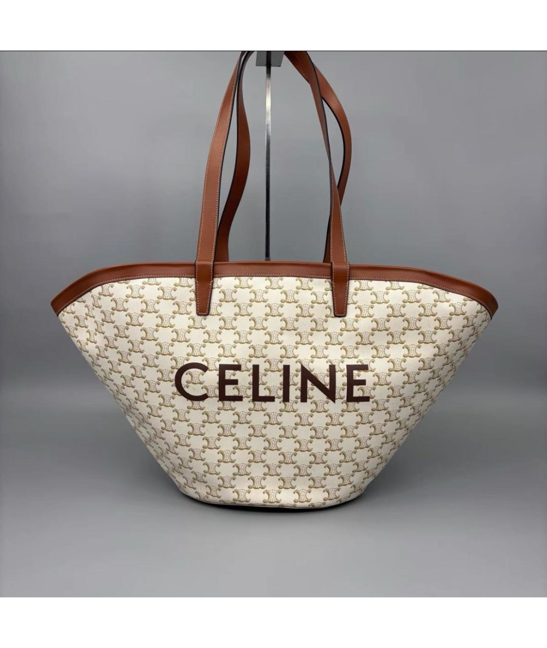 CELINE Бежевая сумка тоут, фото 9