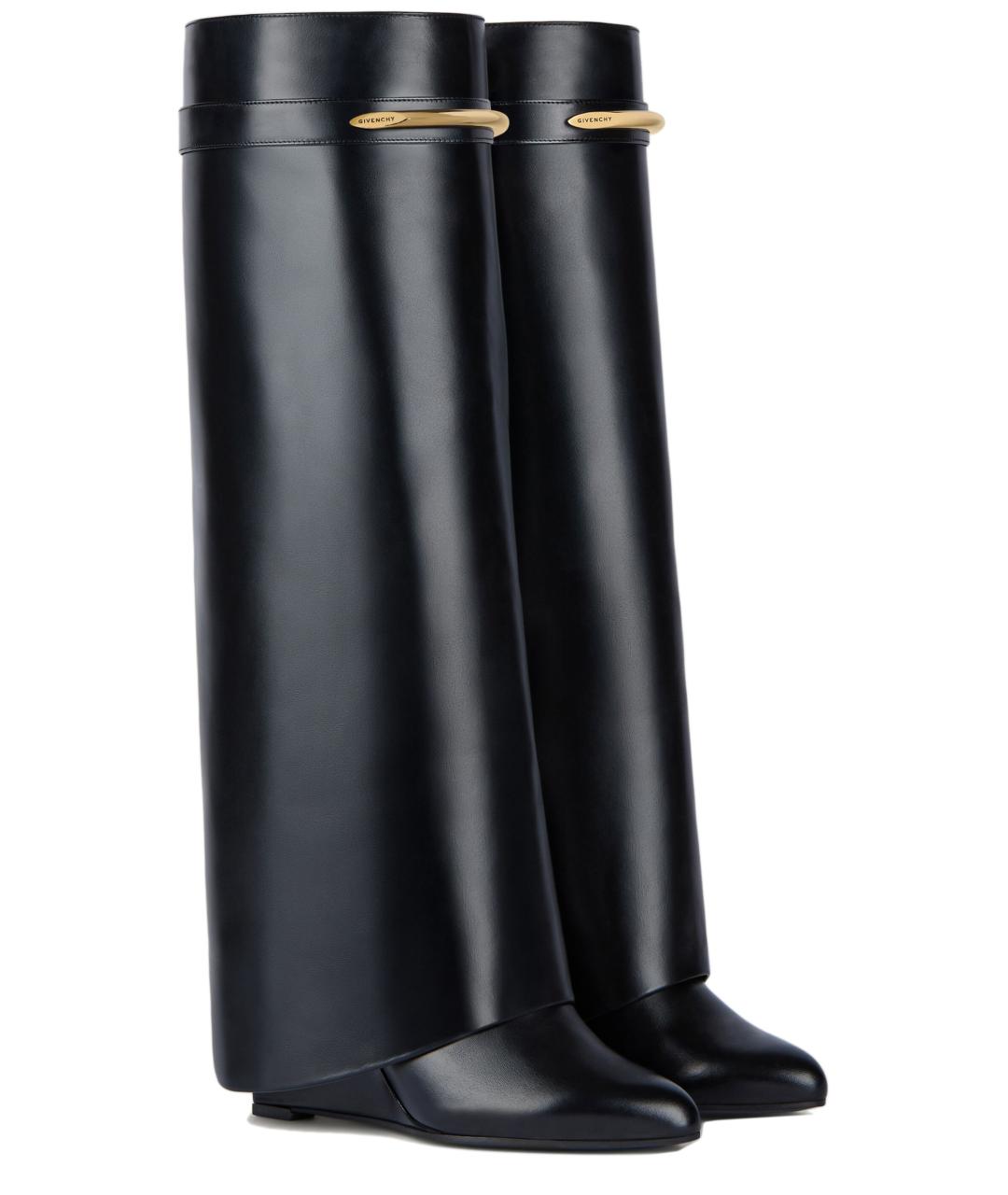 GIVENCHY Черные кожаные сапоги, фото 3