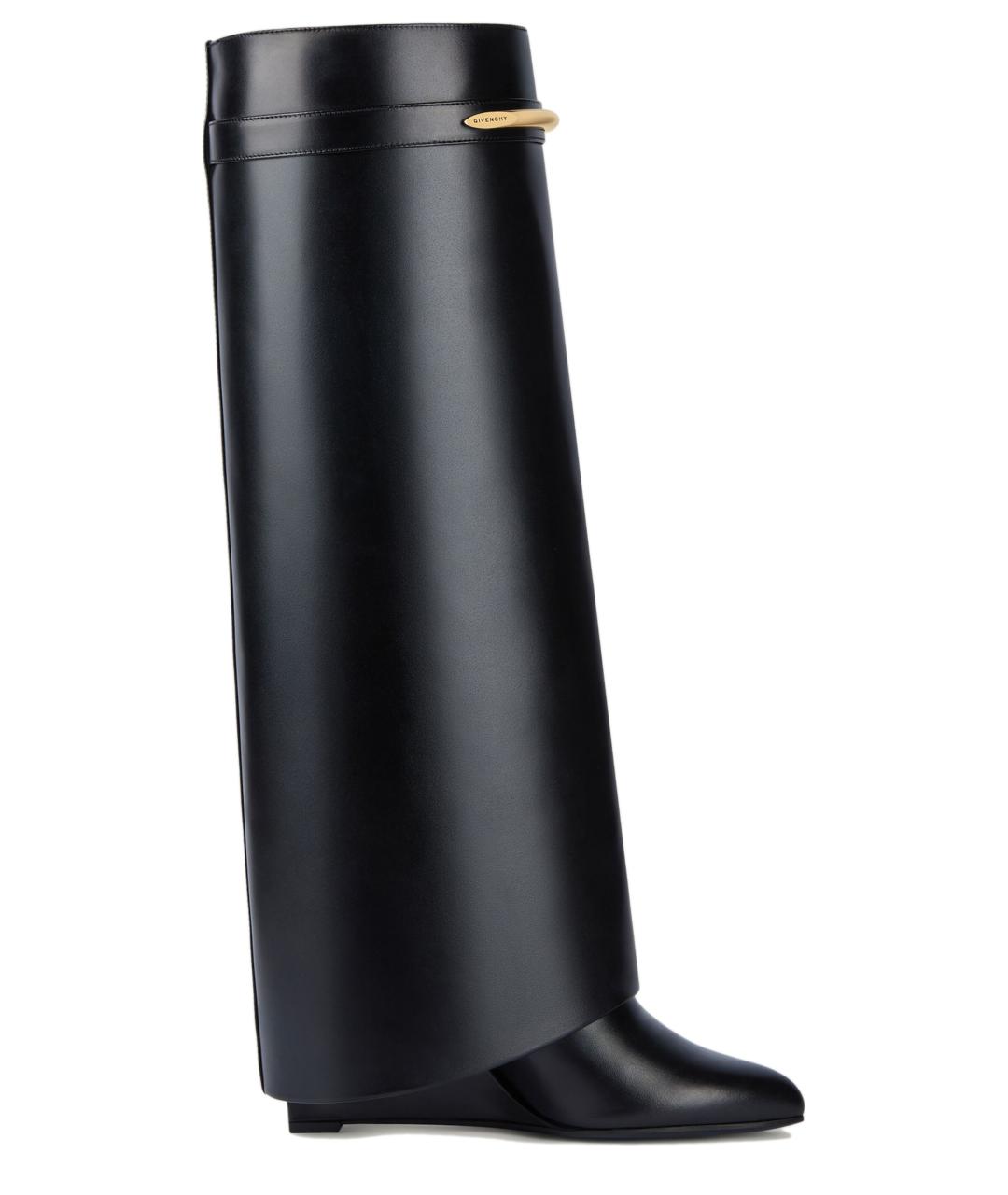GIVENCHY Черные кожаные сапоги, фото 1