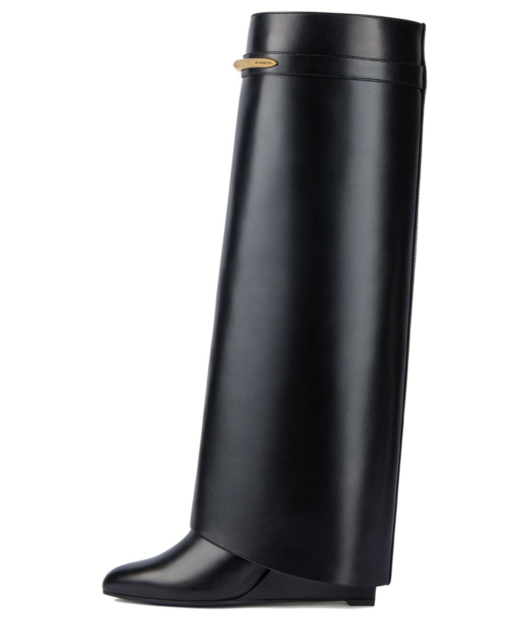 GIVENCHY Черные кожаные сапоги, фото 4