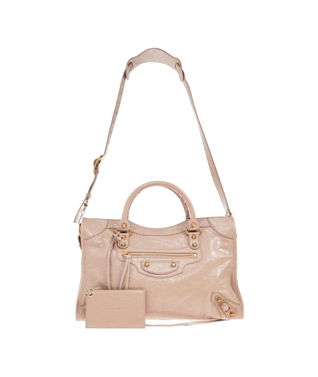 BALENCIAGA Розовая кожаная сумка тоут, фото 3