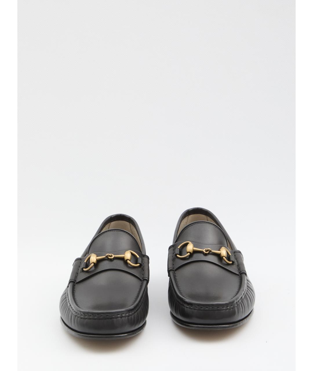 GUCCI Черные кожаные лоферы, фото 5