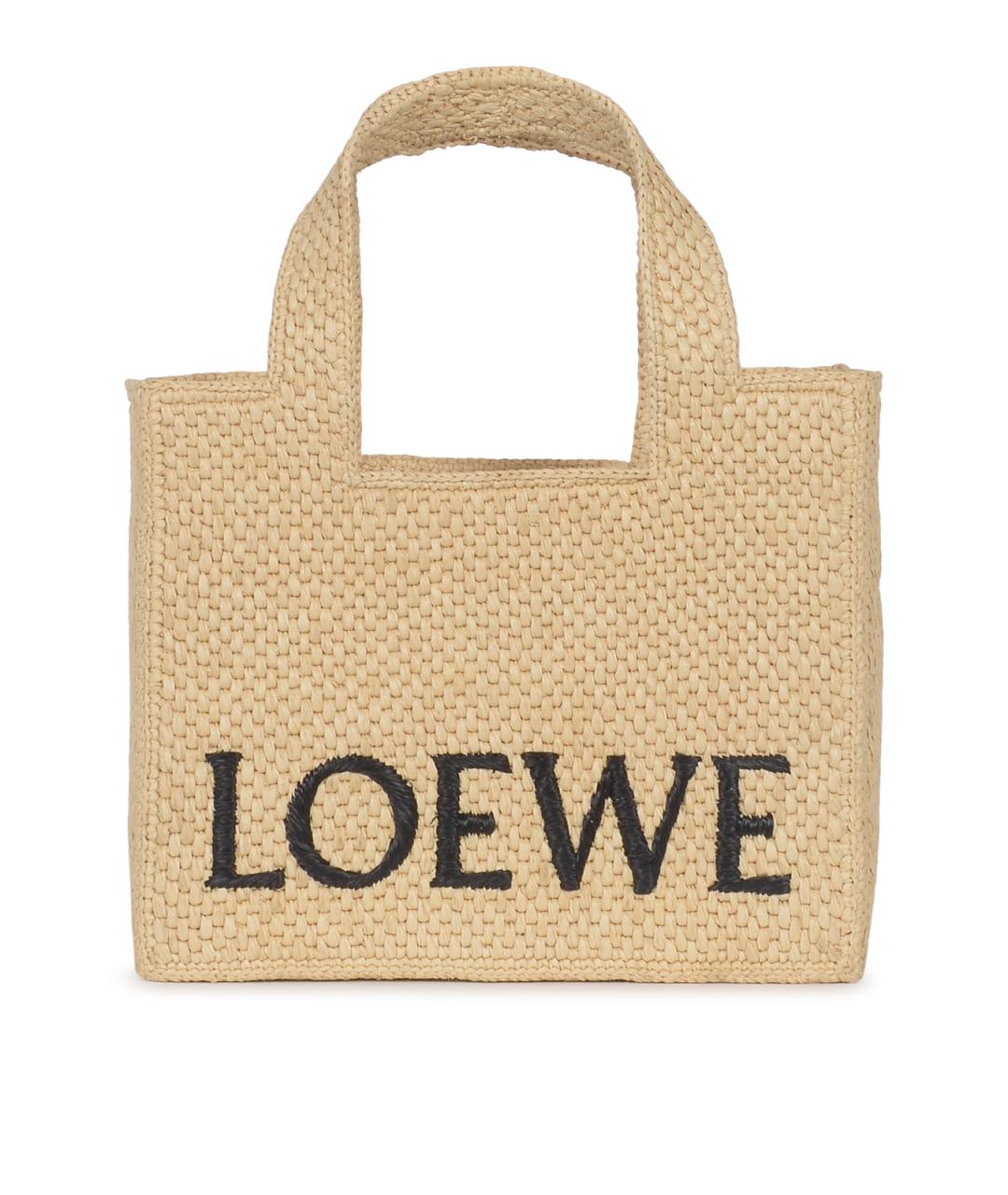 LOEWE Бежевая сумка тоут, фото 1
