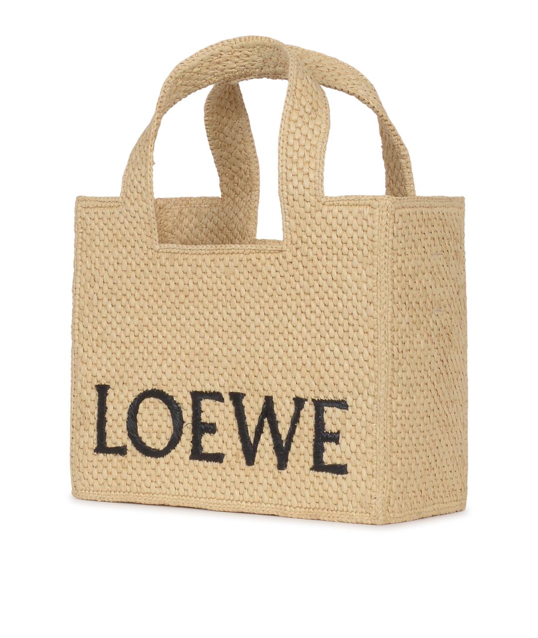 LOEWE Бежевая сумка тоут, фото 2