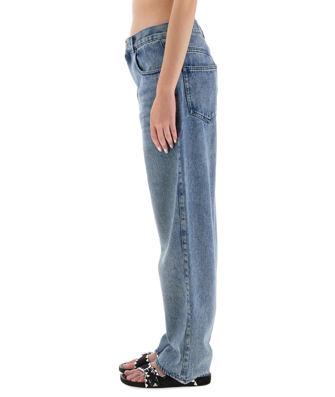 ISABEL MARANT Синие хлопко-лиоцелловые прямые джинсы, фото 4