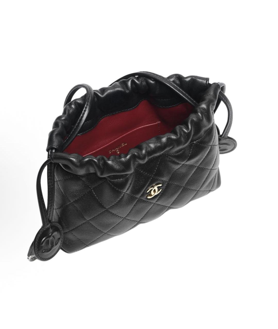 CHANEL Черная кожаная сумка через плечо, фото 2