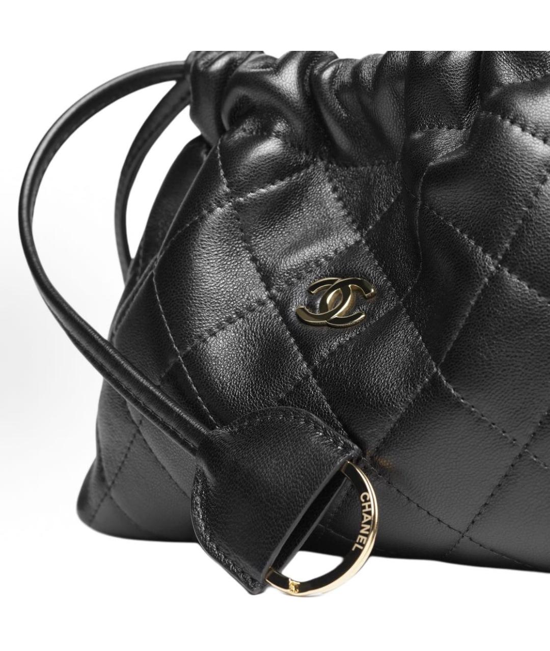 CHANEL Черная кожаная сумка через плечо, фото 3