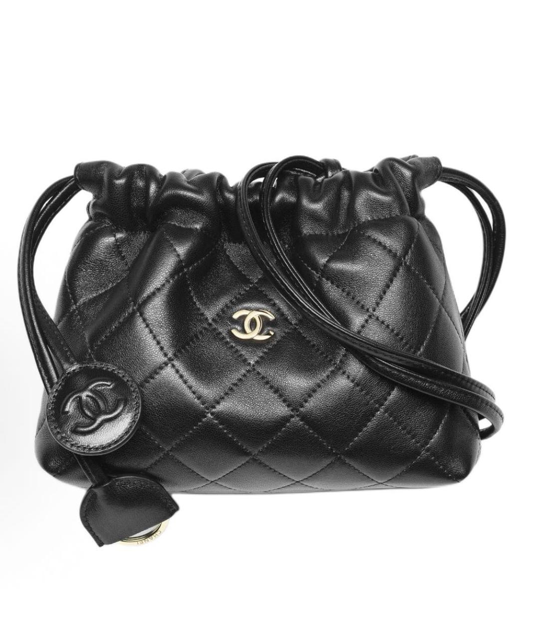 CHANEL Черная кожаная сумка через плечо, фото 9