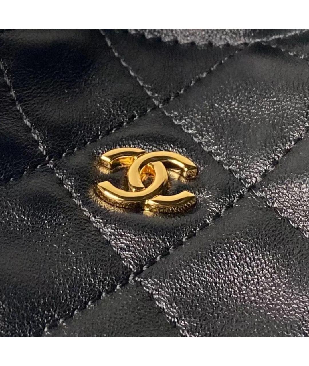 CHANEL Черная кожаная сумка через плечо, фото 4