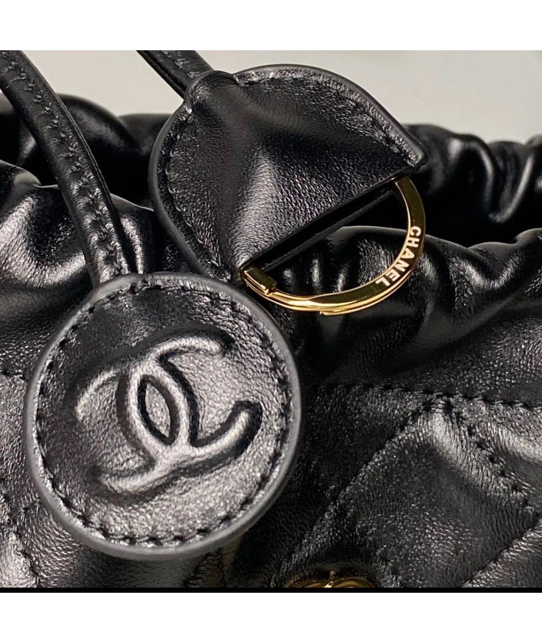 CHANEL Черная кожаная сумка через плечо, фото 5