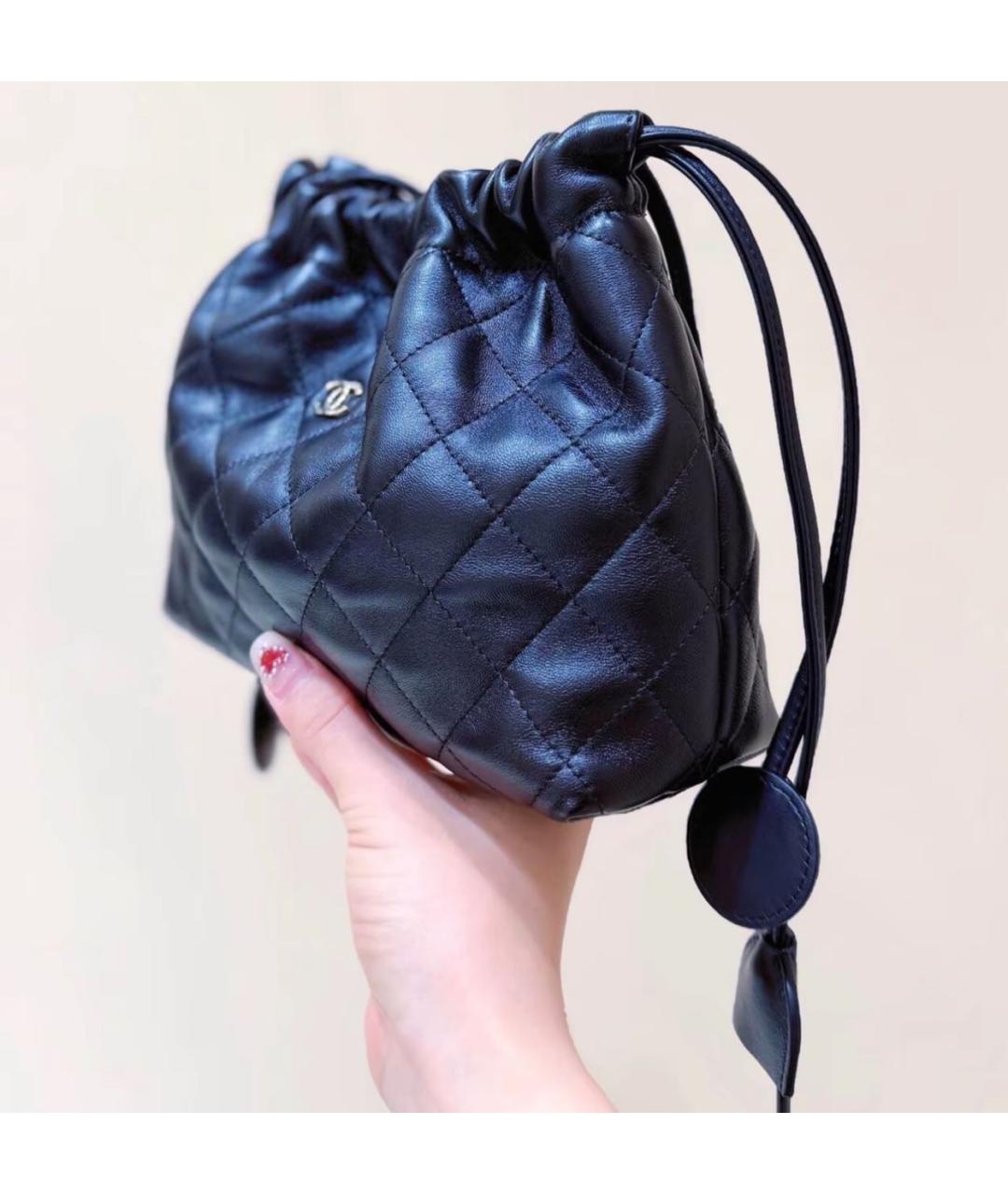 CHANEL Черная кожаная сумка через плечо, фото 7