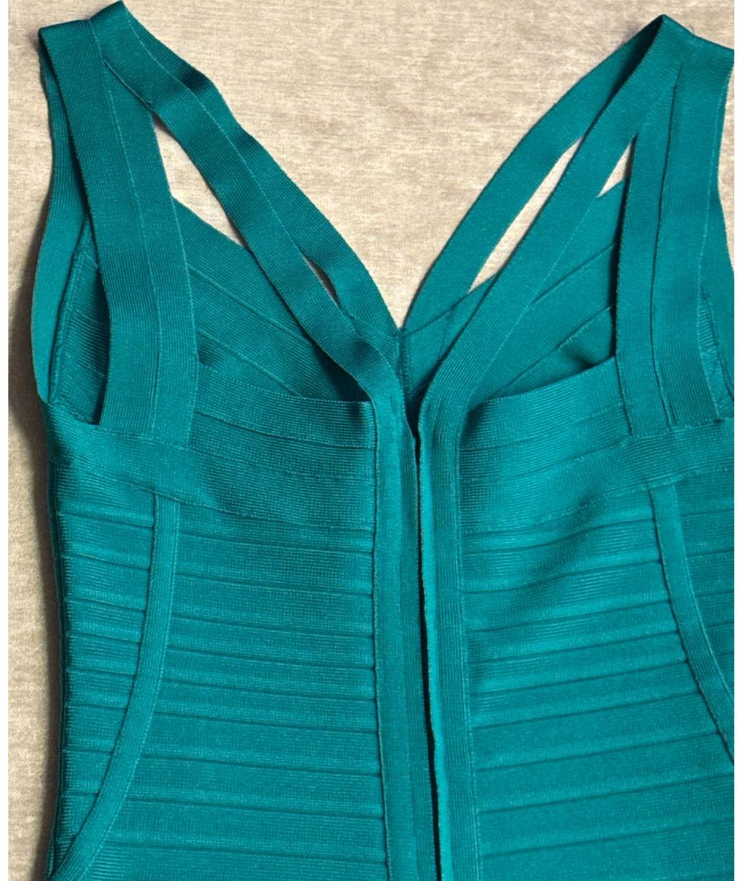 HERVE LEGER Зеленые платье, фото 4