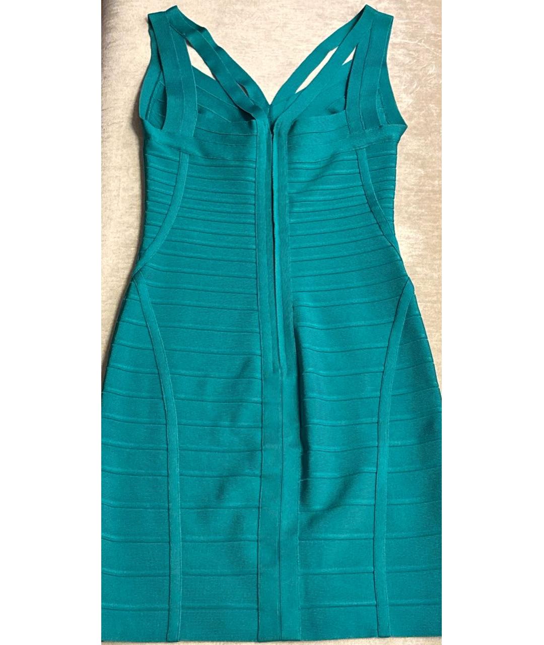 HERVE LEGER Зеленые платье, фото 2