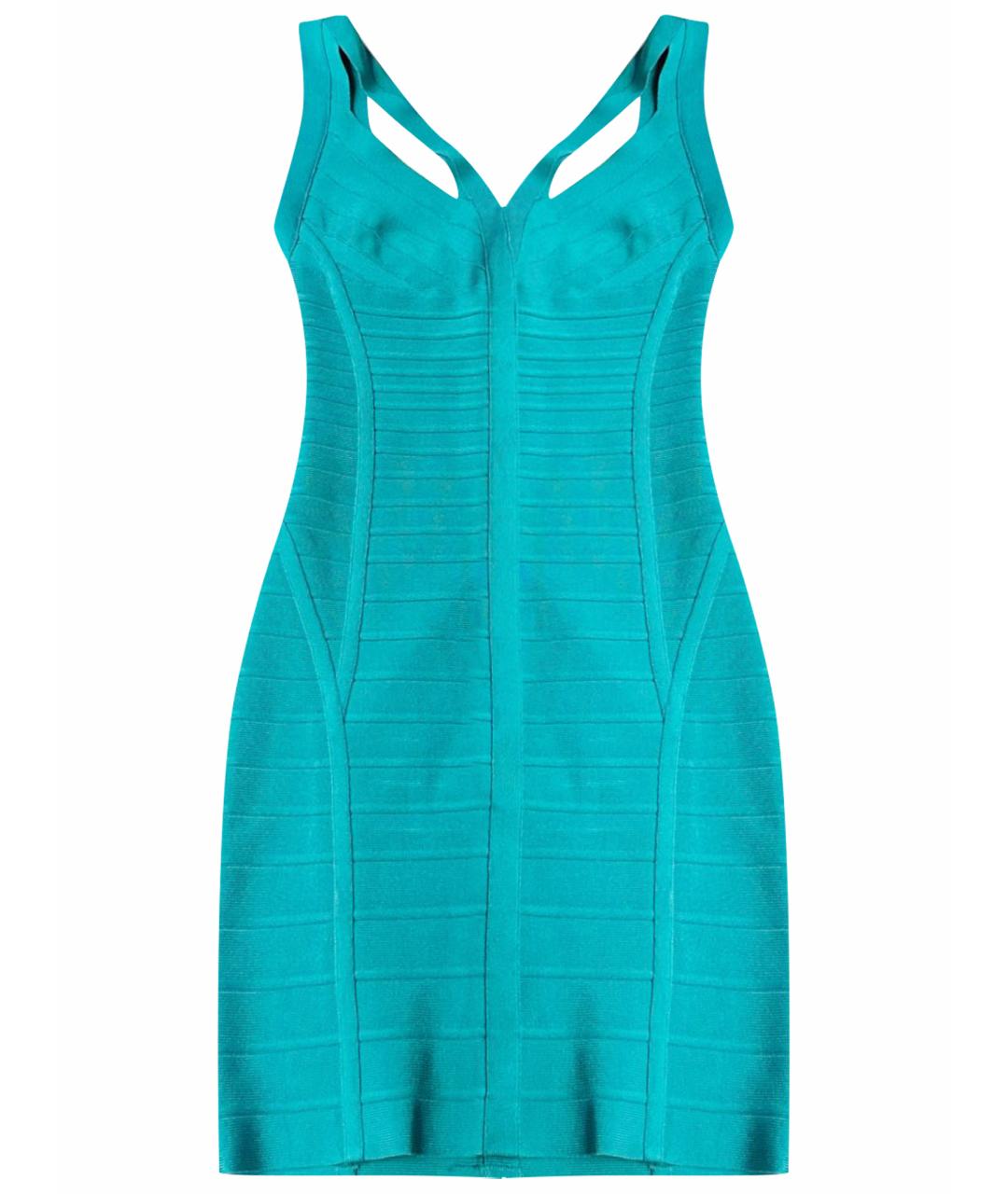 HERVE LEGER Зеленые платье, фото 1