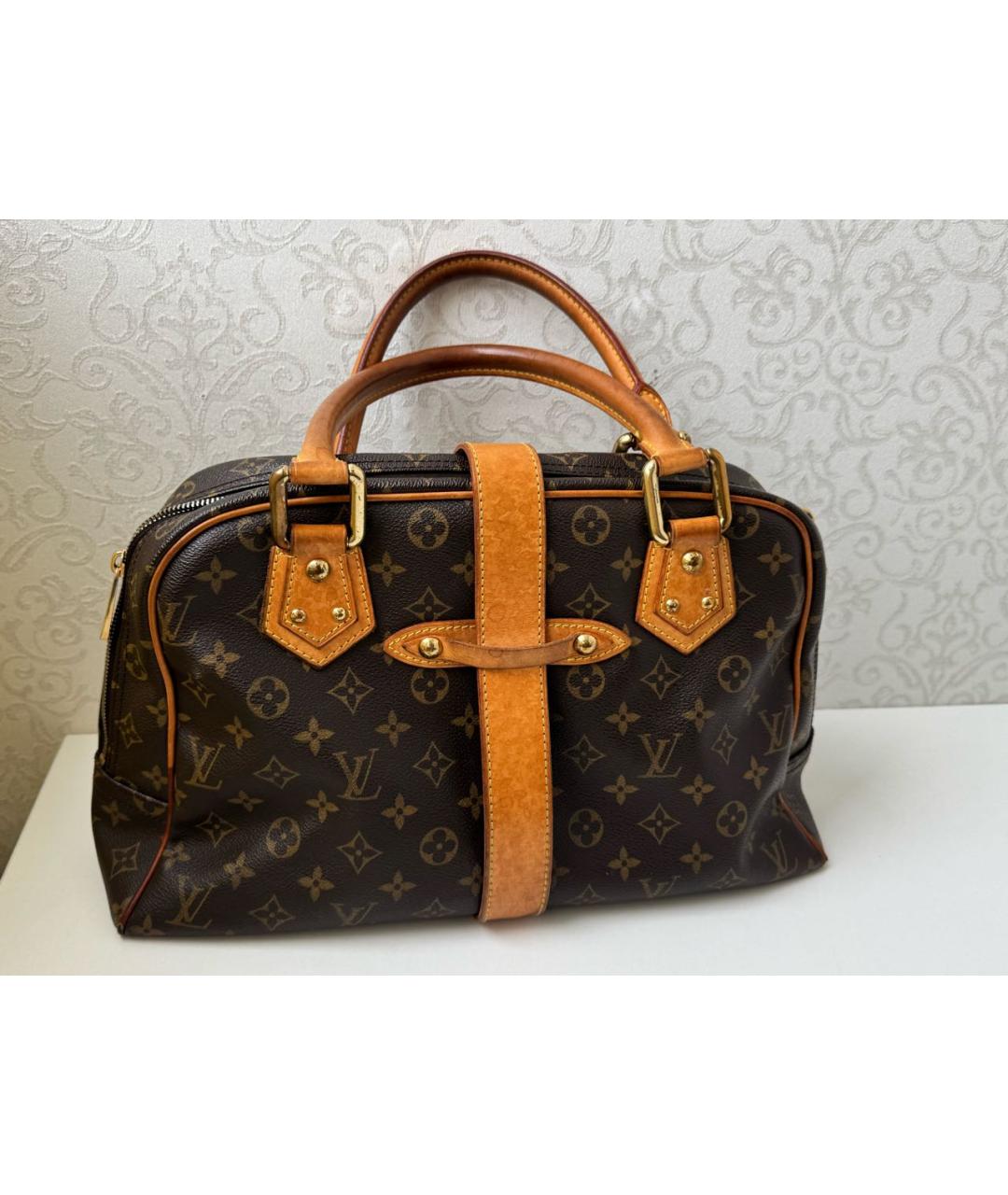 LOUIS VUITTON Коричневая сумка с короткими ручками, фото 3