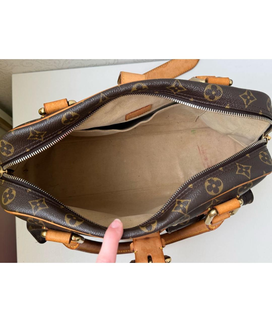 LOUIS VUITTON Коричневая сумка с короткими ручками, фото 4