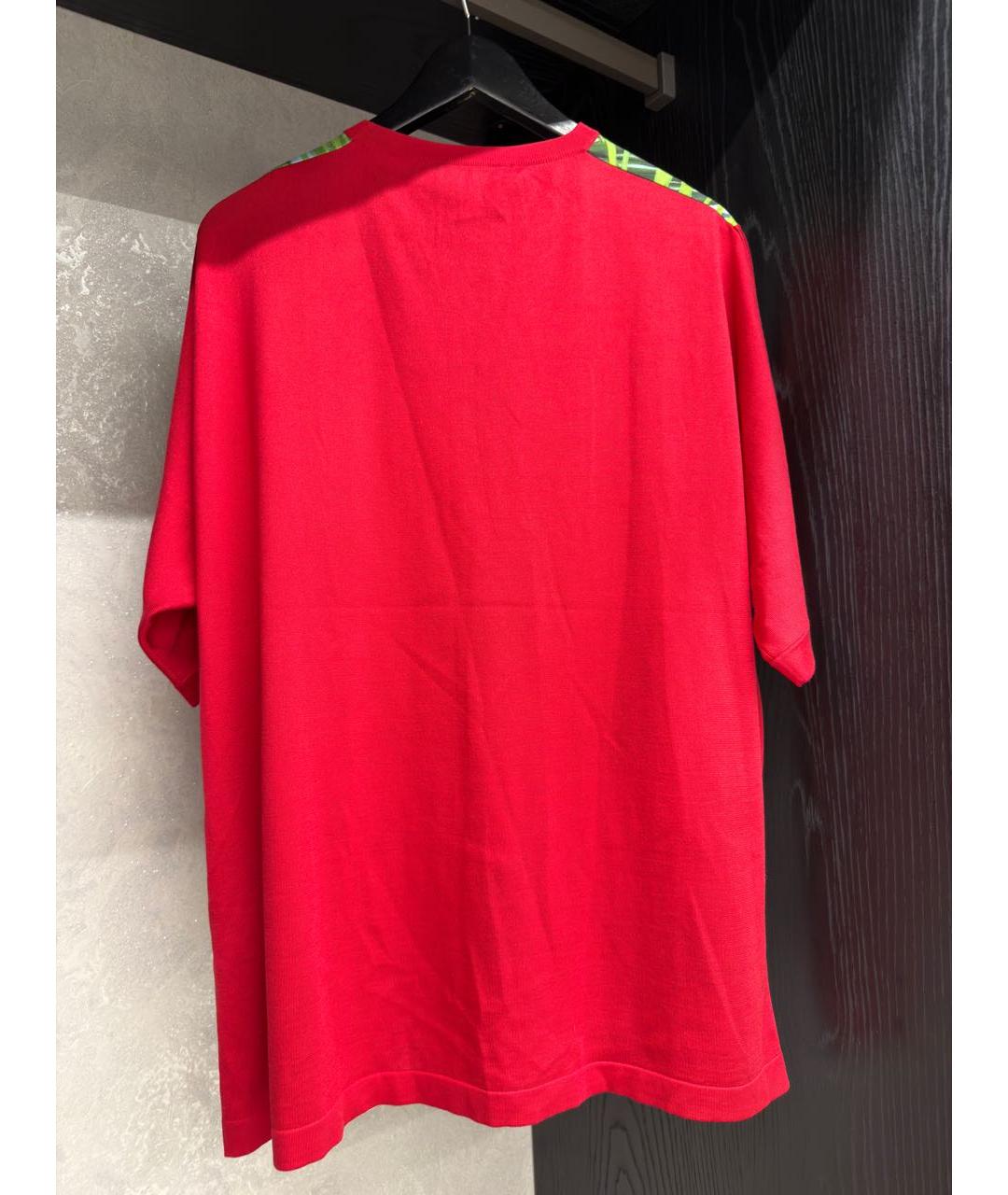 DOLCE&GABBANA Красная шелковая футболка, фото 2