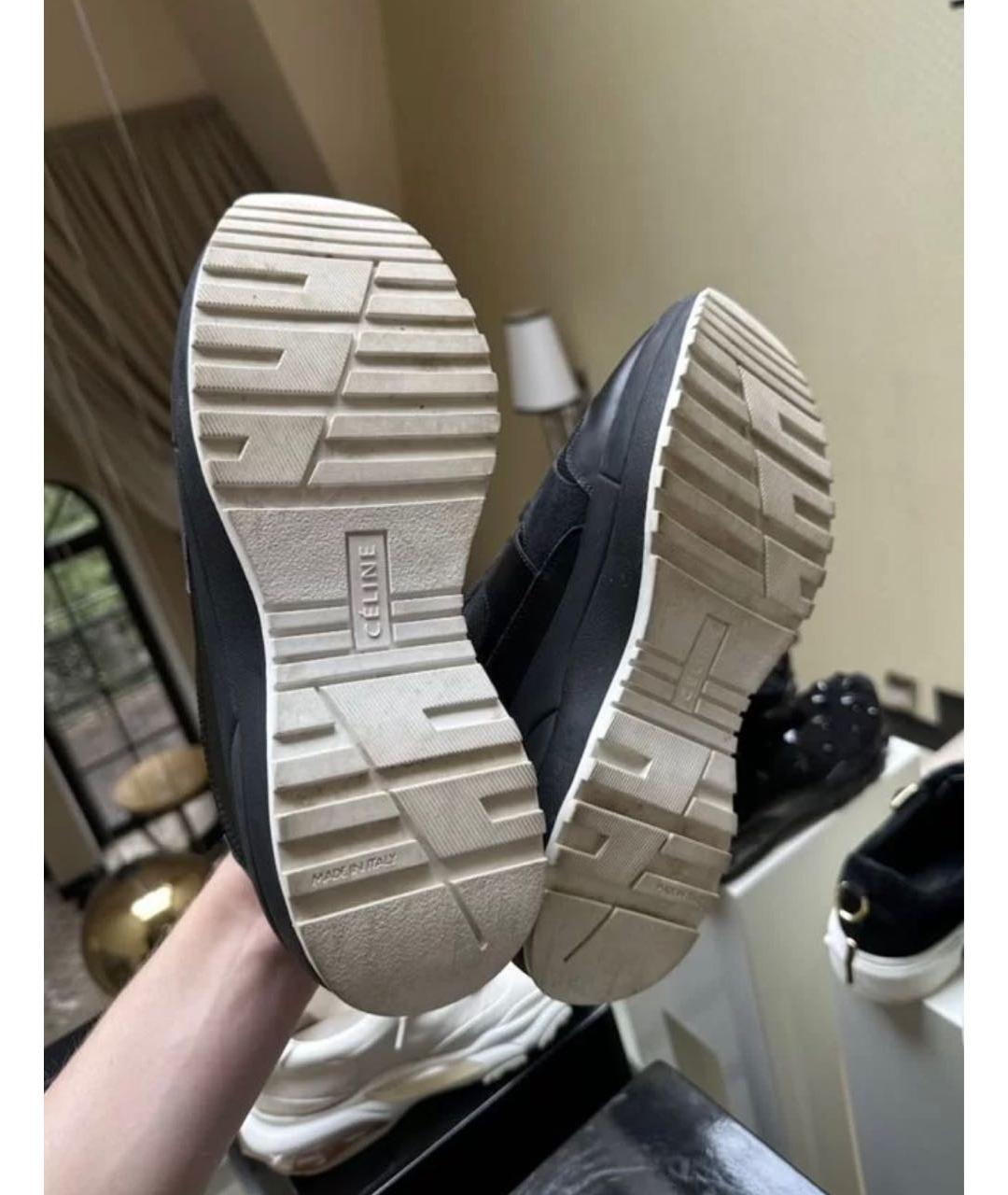 CELINE Черные замшевые кроссовки, фото 8