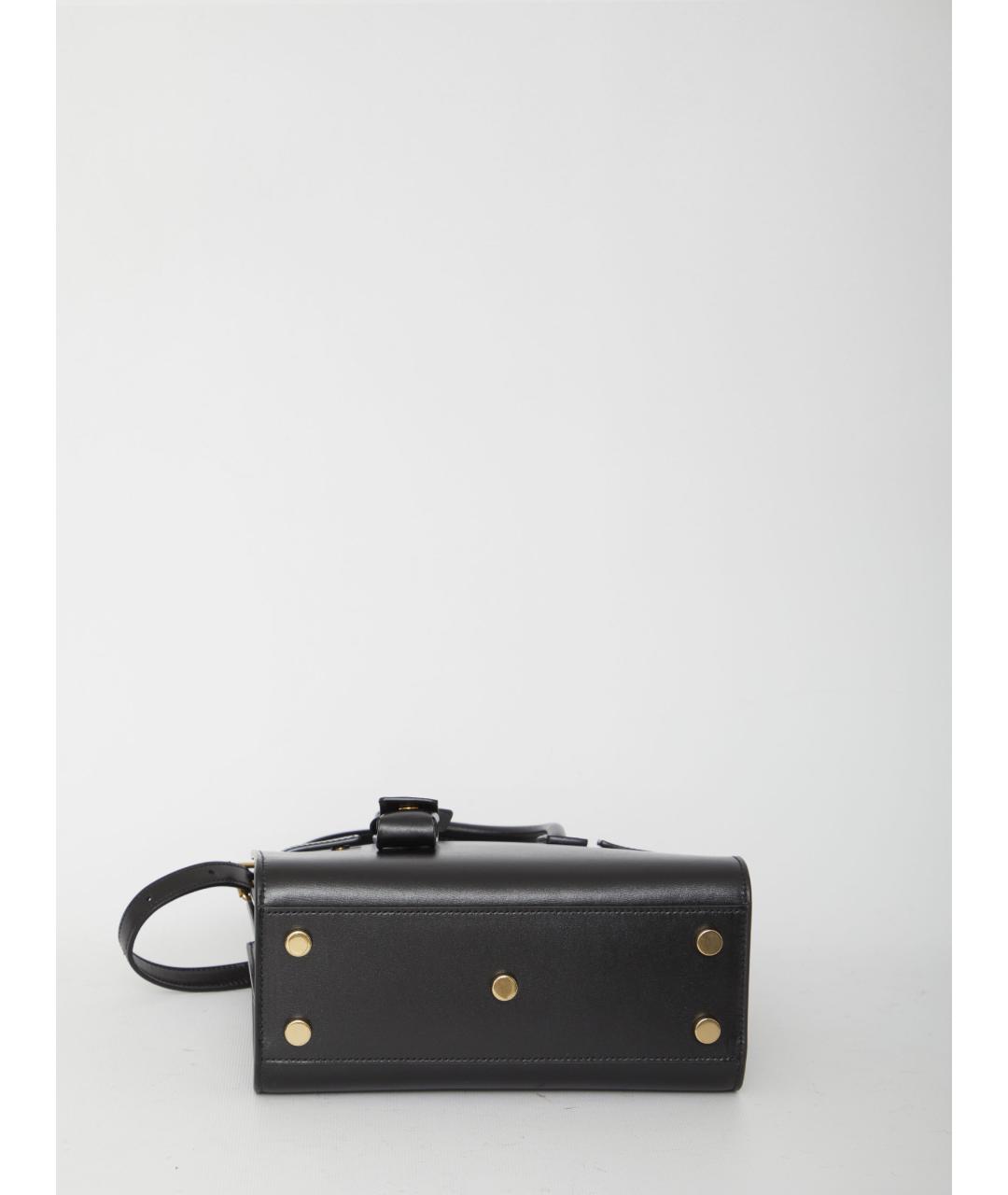 SAINT LAURENT Черная кожаная сумка тоут, фото 3