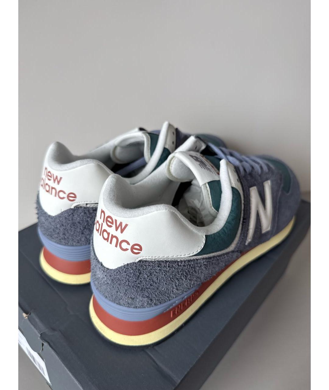 NEW BALANCE Синие замшевые низкие кроссовки / кеды, фото 4