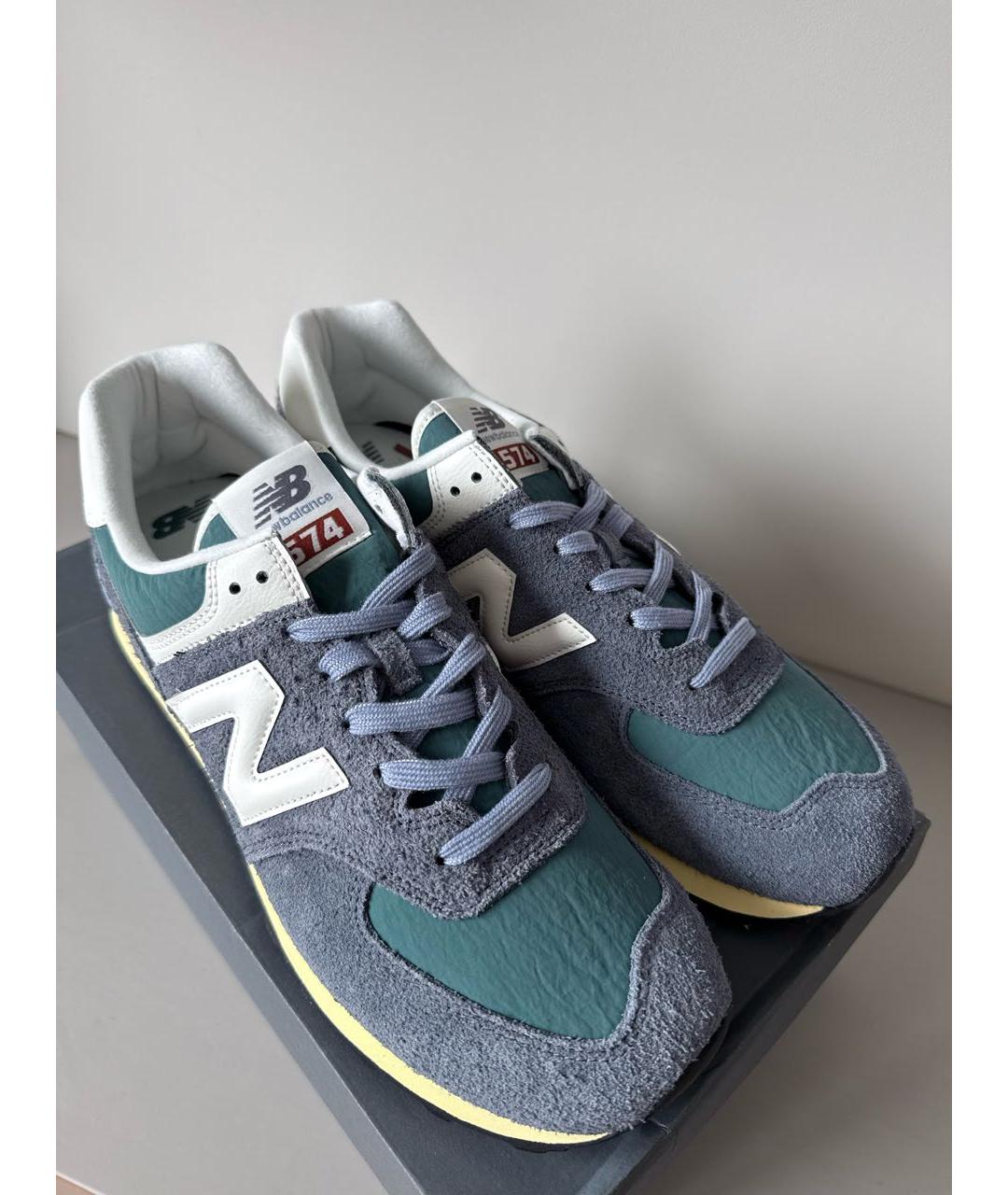 NEW BALANCE Синие замшевые низкие кроссовки / кеды, фото 3